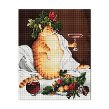 Алмазная мозаика «Кот-гедонист»: фото Алмазная мозаика «Кот-гедонист»: фото - ORNER